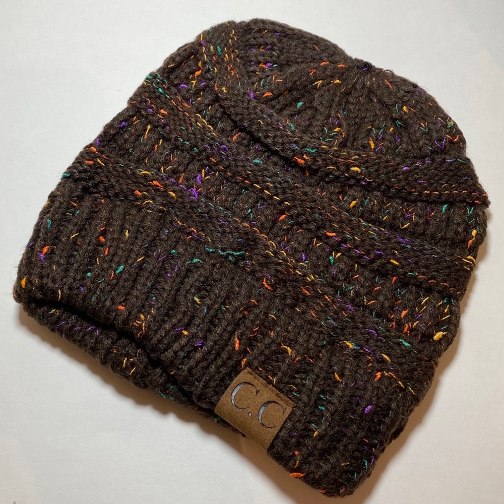 C.C beanie ponytail winter hat